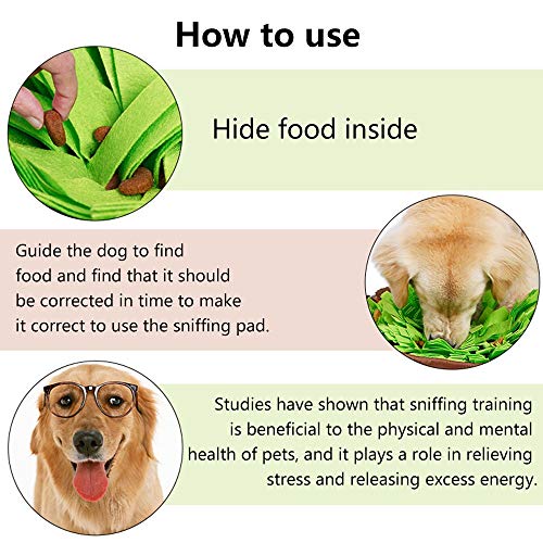 AWOOF Pet Snuffle Mat for Dogs, Interactive Feed Game for Boredom, Encourages Natural Foraging Skills for Cats Dogs Bowl Travel Use, Dog Treat Dispenser Indoor Outdoor Stress Relief - Image 3