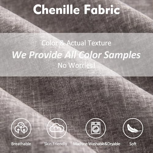 GOSUHI 108" U Shaped Couch, Modular Sectional Sofa, 3-Seater Comfy Cloud Couch with Movable Ottoman, Deep Seat Couches for Living Room, Chenille, Slate - Image 7