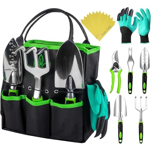 GROWIT Heavy Duty Gardening Tools - 22-Piece Gardening Gifts for Women, Men, Mom, Dad - Durable, Ergonomic Garden Tools Set - Image 2