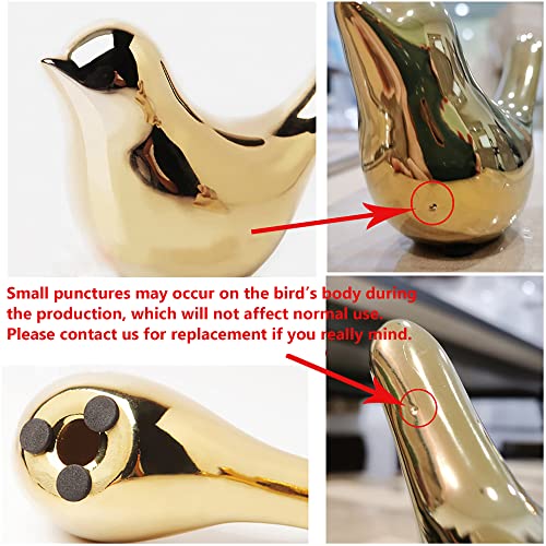 FANTESTICRYAN Small Birds Statues Gold Home Decor Modern Style Figurine Decorative Ornaments for Living Room, Bedroom, Office Desktop, Cabinets - Image 7