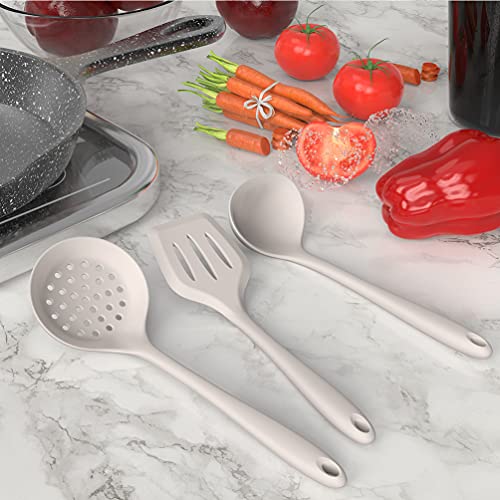 Silicone Cooking Utensils Set - 446°F Heat Resistant Kitchen Utensils,Turner Tongs,Spatula,Spoon,Brush,Whisk,Kitchen Utensil Gadgets Tools Set for Nonstick Cookware,Dishwasher Safe (BPA Free) - Image 3