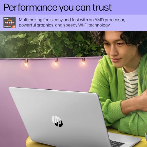 HP 17.3 inch Laptop, HD+ Display, AMD Ryzen 5 7520U, 16 GB RAM, 512 GB SSD, AMD Radeon Graphics, Windows 11 Home, Natural Silver, 17-cp2199nr - Image 4