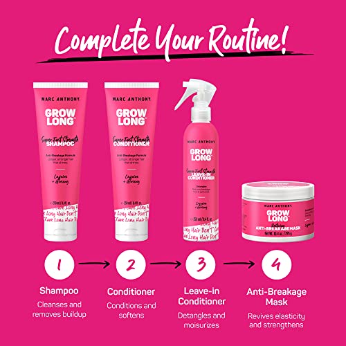 Marc Anthony Leave-In Conditioner Spray & Detangler, Grow Long Biotin - Anti-Frizz Deep Conditioner For Split Ends & Breakage - Vitamin E, Caffeine & Ginseng for Curly, Dry & Damaged Hair - Image 7