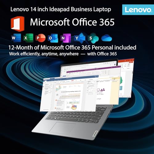 Lenovo IdeaPad Laptop with Microsoft Office, 12GB RAM, 1.2TB(1TB Cloud & 256GB Storage), Intel High Performance CPU, 11 Hour Battery, SD-Card Reader, Webcam + USB-C, WOWPC Recovery USB, Windows 11 - Image 7