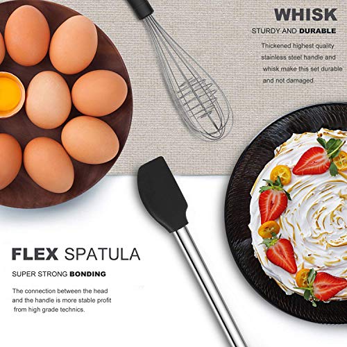Kitchen Utensil Set-Silicone Cooking Utensils-33 Kitchen Gadgets & Spoons for Nonstick Cookware-Silicone and Stainless Steel Spatula Set-Best Kitchen Tools, Useful Pots and Pans Accessories - Image 6