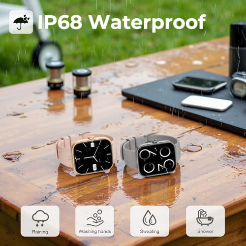 Smart Watch for Men Women, 1.83" HD Touchscreen Fitness Watch with Bluetooth Call&Message Notifications, 110+Sport Modes, 24/7 Heart Rate/Sleep Monitor, IP68 Waterproof Fitness Tracker for Android iOS - Image 6