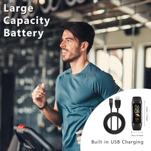 Fitness Tracker with 24/7 Heart Rate Blood Oxygen Sleep Monitor,Activity Tracker with 1.1" AMOLED Touch Color Screen, Multiple Sport Modes Step Counter,IP68 Waterproof for Women Men (Dark Black) - Image 8