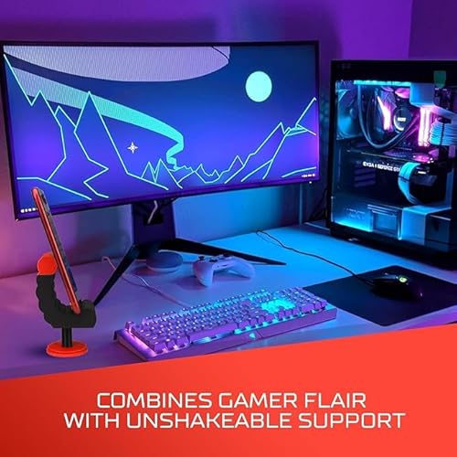 VELENTI Gamer Chair Phone Stand - Phone Holder for Smartphones, Kindles Up to 19 cm Tall - Fun Gaming Accessories for Gamers - Useful Gamer Gadgets - Lovely Birthday Gift for Gamers - Image 6