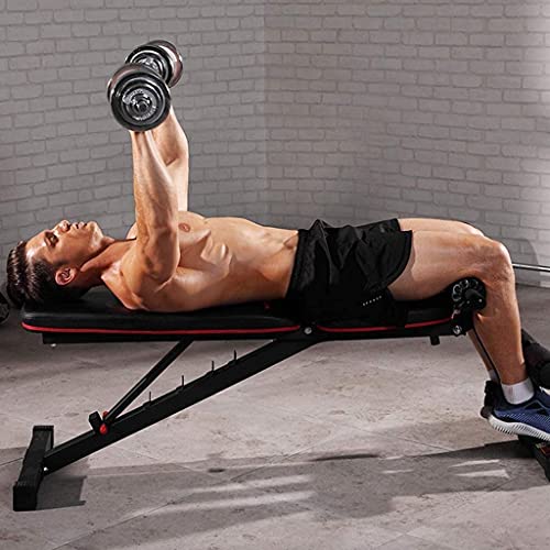 UYCVT Folding Dumbbell Stool Adjustable Standard Bench Home Fitness Chair Multifunctional Weightlifting Bed 4 Adjustable Adjustable Benches - Image 3