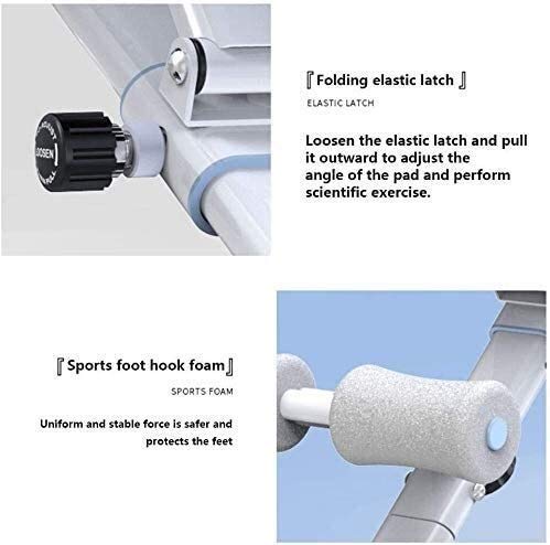 UYCVT Weight Benches Weight Bench Dumbbell Stool Women's Adjustable Bird Bench Sit-Ups Bench Home Fitness Equipment Multifunctional Foldable Abdominal Bench,Size:129 * 46 * 117Cm - Image 10