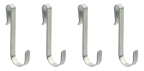 InterMETRO Metro LHK23C Snap-On Metal Hooks for Wire Shelving - 5 lbs Capacity Chrome J-Hooks for Hanging Kitchen Tools, Utensils and More - Pack of 4 - Image 5