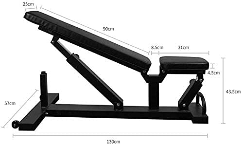 ABZHNM Adjustable Bench Sports Dumbbell Stool Household Weightlifting Bed Indoor Sit-Ups Exercise Machine Exercise Bearing 300Kg Adjustable Benches - Image 3