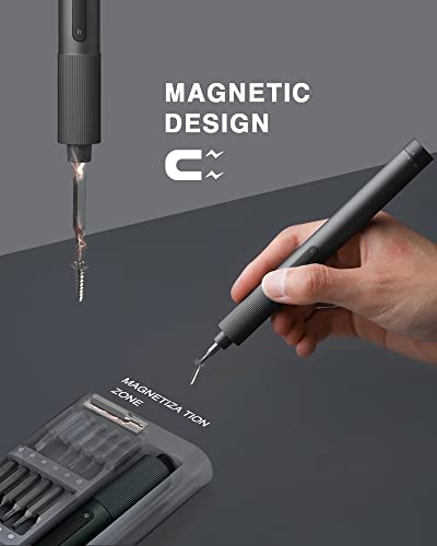 XIAOMI Electric Precision Screwdriver, All-Metal Gearbox, Powerful Magnetic Motor, Rechargeable Lithium Battery, S2 Steel Screwdriving Bits, Type-C Charging, Aluminium Alloy Case, Grey - Image 7
