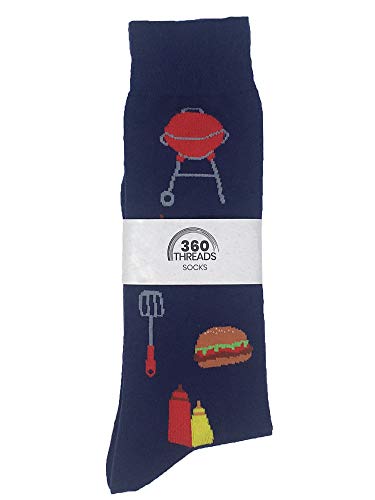 360 Threads Mens Novelty Socks - 2 Pair Set (Best Dad Ever & BBQ Grill) - Image 2