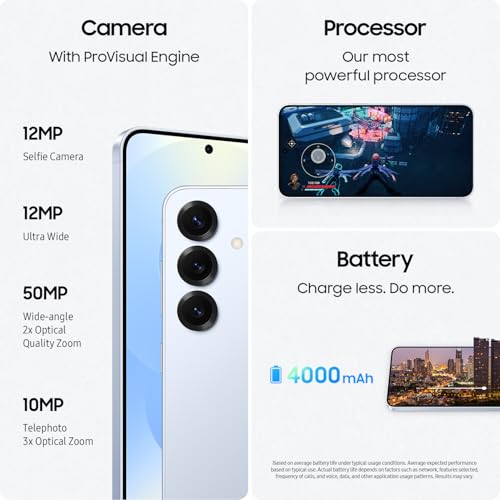 SAMSUNG Galaxy S25 Cell Phone, 256GB Smartphone, Unlocked Android, AI Night Mode Camera, Snapdragon 8 Elite Fast Processor, ProScaler Display, 4000mAh Battery, 2025, US 1 Yr Warranty, Silver Shadow - Image 7