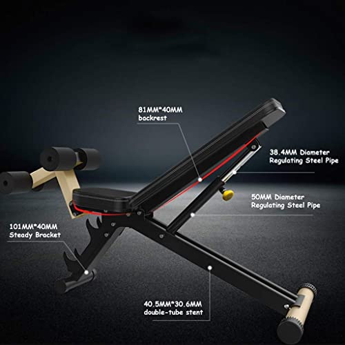 UYCVT Adjustable Weight Bench Multi-Function Dumbbell Bench Sit-Ups Fitness Equipment Bench Press for Weight Lifting Strength Training - Load-Bearing 120Kg - Image 5