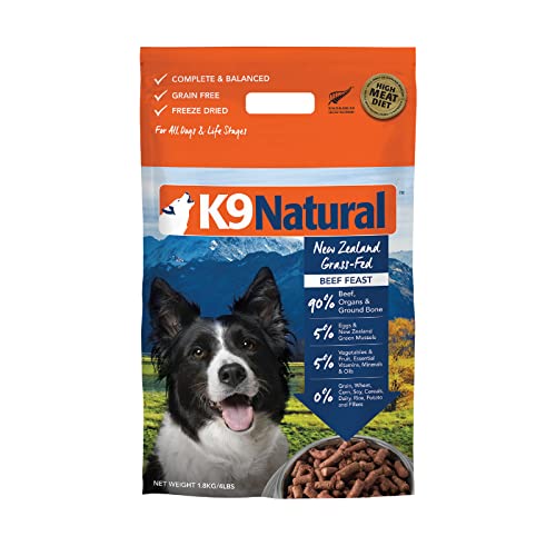 K9 Natural - BPA & Gelatin Free Canned Dog Food - Beef, 6oz (12 Pack) & Grain Free Freeze Dried Dog Food - Beef, 4lb - Image 5