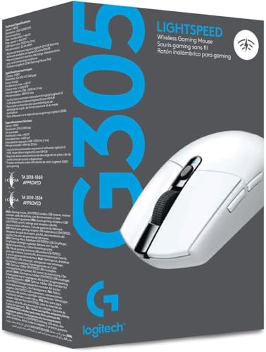 Logitech G305 LIGHTSPEED Wireless Gaming Mouse, Hero 12K Sensor, 12,000 DPI, Lightweight, 6 Programmable Buttons, 250h Battery Life, On-Board Memory, PC/Mac - White - Image 11