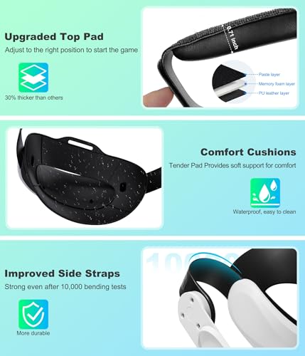 NinjajoyOX Head Strap for Meta Quest 3S/Quest 3/Quest 2, Adjustable Elite Strap Replacement for Enhanced Comfort Support of VR Headset - Image 5