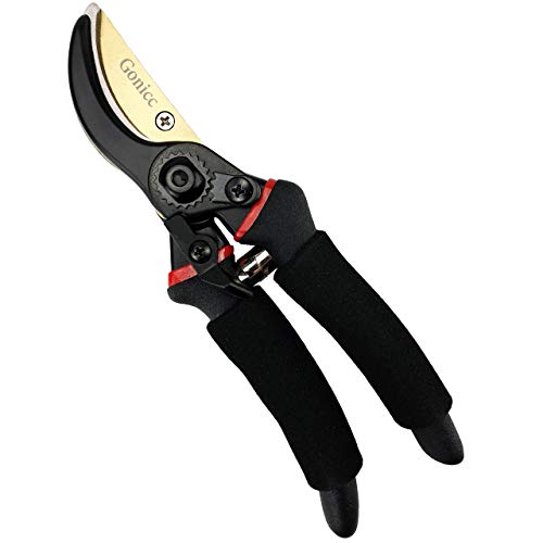 gonicc 8" Professional Premium Titanium Bypass Pruning Shears (GPPS-1003), Hand Pruners, Garden Clippers. - Image 3