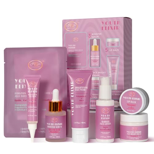 Valentines Day Gifts for Woman Skin Care Set Travel Size, Daily Routine with Hydrate + Protect SkinCare 7-Pieces Travel Kit for Women|Cleanser, Cream, Serum, Eye Cream, Lotion, Lip Mask, Jelly Patches - Image 2