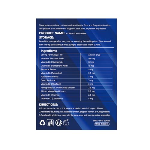 RITPDWP Glp1 Patches for Women & Men, 60 Count GLP-1 Patch with Natural Ingredients - Image 3