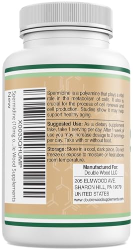 Spermidine Supplement (10mg of 99% Spermidine 3HCL - Third Party Tested) 120 Capsules - Over 100x More Potent Than Wheat Germ Extract for Cell Membrane, Telomere Health and Aging by Double Wood - Image 5