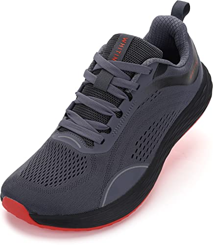WHITIN Mens Wide Toe Box Zero Drop Road Running Shoes Width Zapatos De Correrfor Male Size 9.5 Stability Gym Sports Walking Workout Tennis Athletic Grey 43 - Image 2
