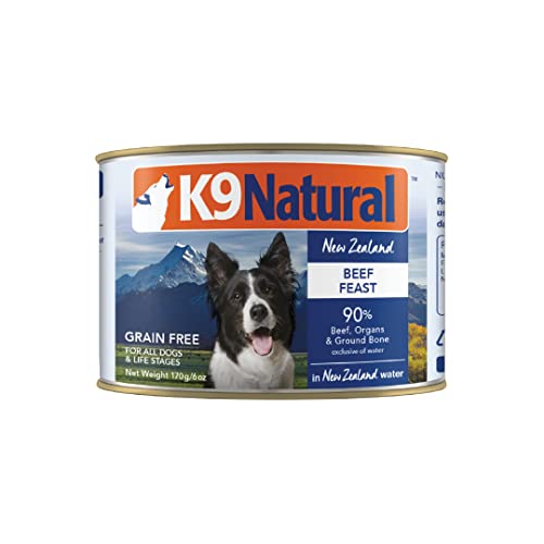 K9 Natural - BPA & Gelatin Free Canned Dog Food - Beef, 6oz (12 Pack) & Grain Free Freeze Dried Dog Food - Beef, 4lb - Image 3