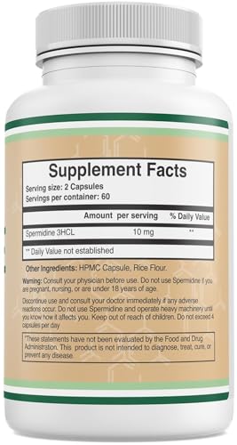 Spermidine Supplement (10mg of 99% Spermidine 3HCL - Third Party Tested) 120 Capsules - Over 100x More Potent Than Wheat Germ Extract for Cell Membrane, Telomere Health and Aging by Double Wood - Image 6