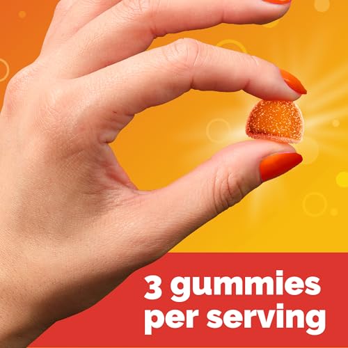 Emergen-C 750mg Vitamin C Gummies for Adults, Immunity Gummies with B Vitamins, Gluten Free, Orange, Tangerine and Raspberry Flavors - 45 Count - Image 4