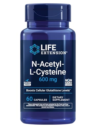 Life Extension N-Acetyl-L-Cysteine (NAC), Immune, Respiratory, Liver Health, NAC 600 mg, Potent antioxidant Support, Free-radicals, Easy to Absorb, 60 Capsules - Image 2