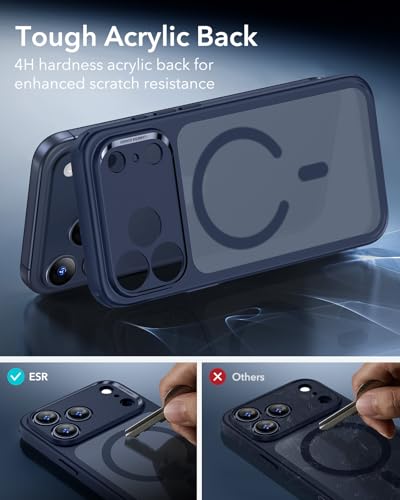 ESR for iPhone 17 Pro Max Case, Camera Control, Compatible with MagSafe, Shockproof Military-Grade Protection, Magnetic Phone Case for iPhone 17 Pro Max, Classic Hybrid Case, Frosted Blue - Image 7