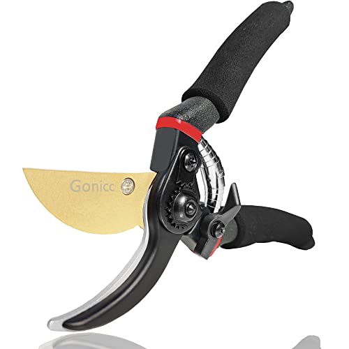 gonicc 8" Professional Premium Titanium Bypass Pruning Shears (GPPS-1003), Hand Pruners, Garden Clippers. - Image 8