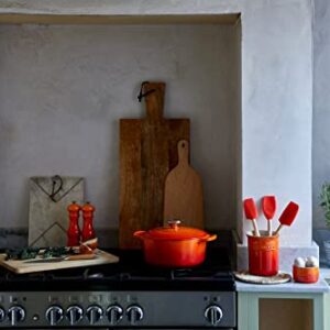 Le Creuset Stoneware Small Utensil Jar, 1.1 L-Volcanic, red Flame