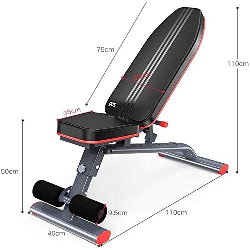 UYCVT Weight Benches Stool with Dumbbells Multifunctional Table for Weight Lifting Sit-Ups Fitness Chair Gym Fitness Equipment Home 6-Speed Fitness Chair - Image 3