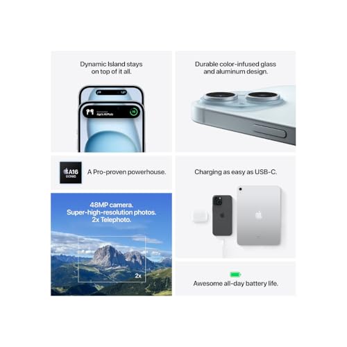 Apple iPhone 15, 128GB, Green - Unlocked (Renewed Premium) - Image 7