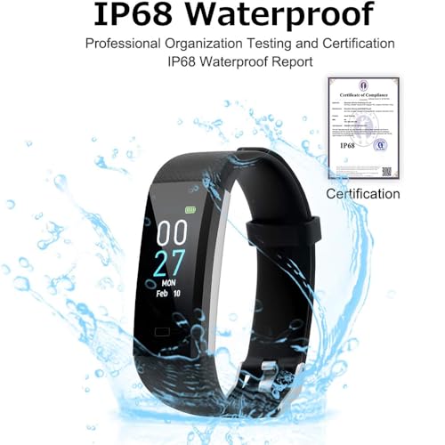 Jawploy Fitness Tracker with Heart Rate Monitor/Step Counter/Calories, Activity Tracker Smart Watch Sleep Monitor, IP68, Health Tracker Pedometer for Man Women - Image 6