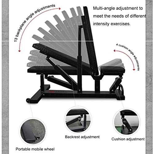 ABZHNM Adjustable Bench Sports Dumbbell Stool Household Weightlifting Bed Indoor Sit-Ups Exercise Machine Exercise Bearing 300Kg Adjustable Benches - Image 5