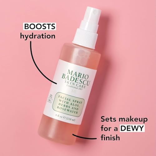 Mario Badescu Facial Spray with Aloe, Herbs and Rose Water for All Skin Types, Face Mist that Hydrates, Rejuvenates & Clarifies, 4 FL OZ - Image 3