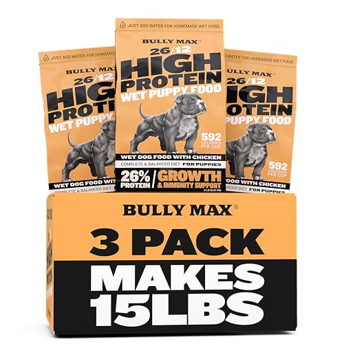 Bully Max Puppy Power Bundle: 24/14 High Protein Lamb Dry Dog Food (15lb), Dehydrated Chicken Wet Food (6lb Dry, Makes 16.5lb Wet Food) & Puppy Vitamins (3 Bottles) for Optimal Growth & Development - Image 6