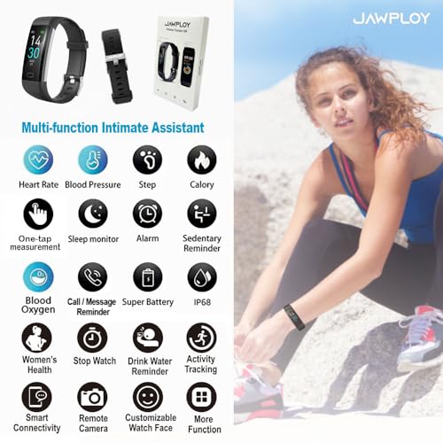 Jawploy Fitness Tracker with Heart Rate Monitor/Step Counter/Calories, Activity Tracker Smart Watch Sleep Monitor, IP68, Health Tracker Pedometer for Man Women - Image 3