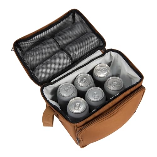 Carhartt Camping Cooler, Worksite Lunchbox, Soft Shell Lunch Bag for Construction Sites, Work and Everyday Use, Brown - Image 4
