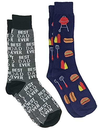 360 Threads Mens Novelty Socks - 2 Pair Set (Best Dad Ever & BBQ Grill) - Image 3