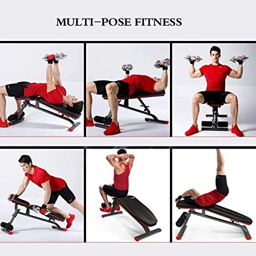 UYCVT Weight Benches Stool with Dumbbells Multifunctional Table for Weight Lifting Sit-Ups Fitness Chair Gym Fitness Equipment Home 6-Speed Fitness Chair - Image 6