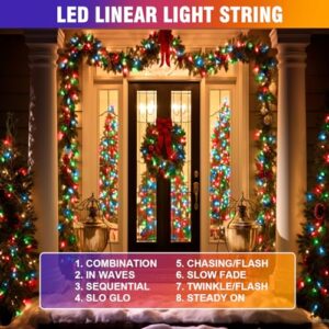 WASTROYAL 210 LED 4-Color Outdoor String Lights, Seasonal Fairy Lights with 8 Modes, Waterproof Indoor Outside Decoration Lighting for Christmas, Parties, Wedding, Patio, New Year(70FT)