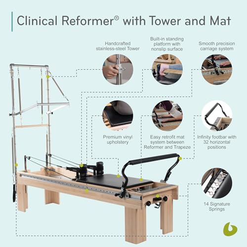 Balanced Body Clinical Pilates Reformer with Tower and Mat Conversion, Pilates Exercise Equipment, Workout Equipment for Home or Studio - Image 5