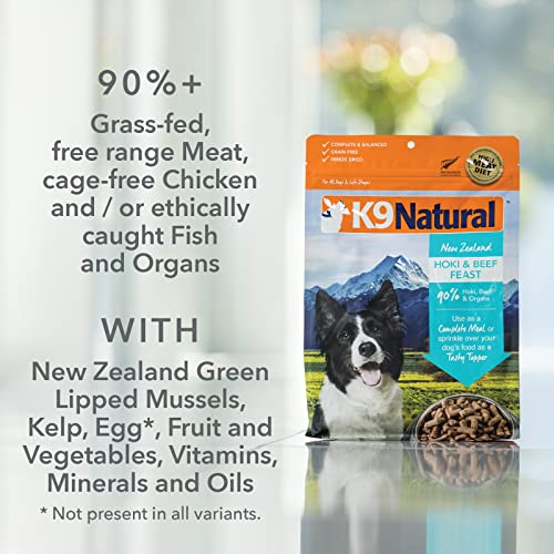 K9 Natural - BPA & Gelatin Free Canned Dog Food - Beef, 6oz (12 Pack) & Grain Free Freeze Dried Dog Food - Beef, 4lb - Image 6