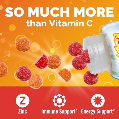 Emergen-C 750mg Vitamin C Gummies for Adults, Immunity Gummies with B Vitamins, Gluten Free, Orange, Tangerine and Raspberry Flavors - 45 Count - Image 2