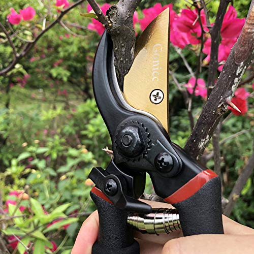 gonicc 8" Professional Premium Titanium Bypass Pruning Shears (GPPS-1003), Hand Pruners, Garden Clippers. - Image 5